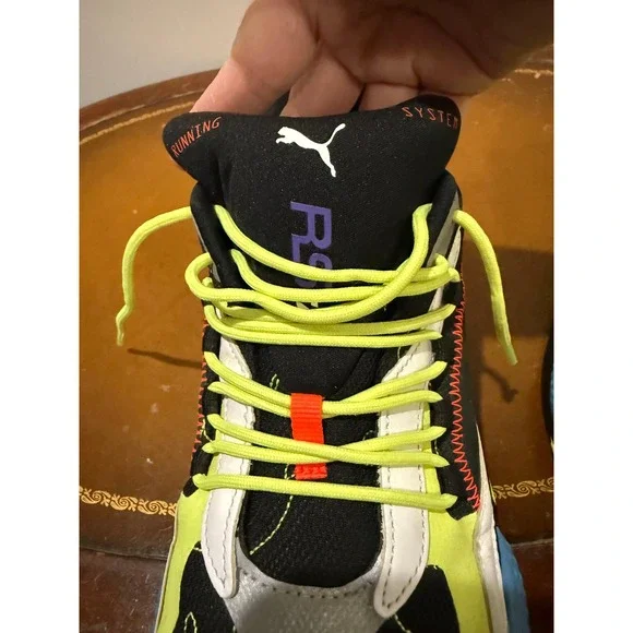 Puma RS-Z Sneakers Mens 11.5 Black White Lime 372712-01 Excellent Running Shoes - Picture 3 of 8